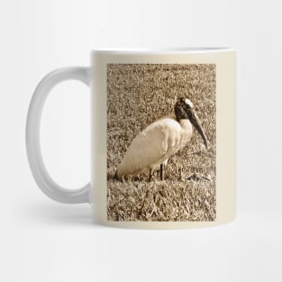 Song of the Wood Stork in Sepia Tone Mug